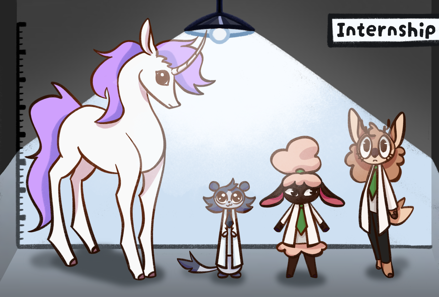 Internship character lineup