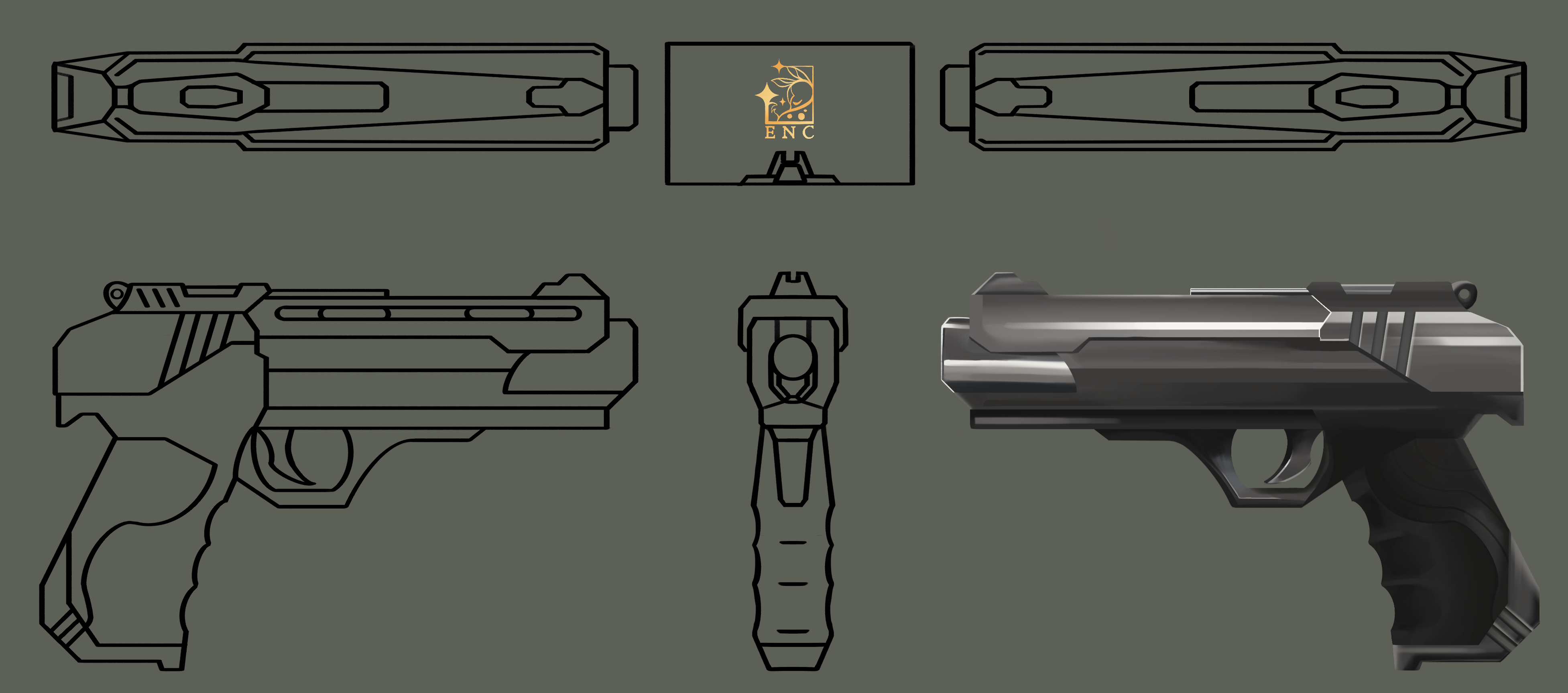 Pistol prop sheet